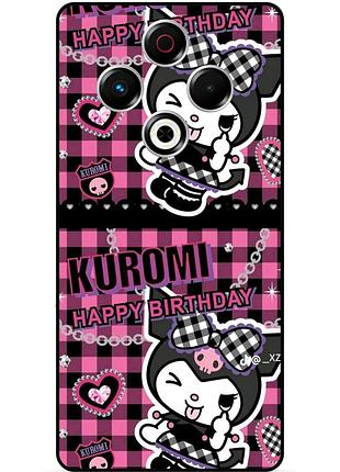Силиконовый чехол для tecno spark 30 (kl6) с картинкой kuromi куроми