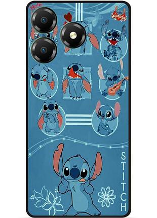 Силиконовый бампер чехол для zte blade a36 с картинкой stitch стич