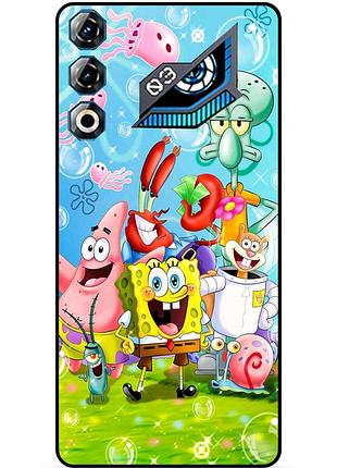 Силиконовый чехол бампер для zte nubia neo 3 gt 5g с рисунком sponge bob губка боб