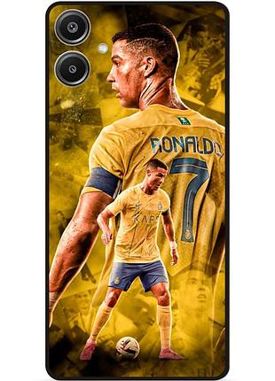Силиконовый бампер чехол для samsung a07 с рисунком роналдо аль наср ronaldo