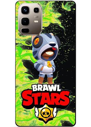 Чехол силиконовый бампер для infinix note 50 (x6858) с героем бравл леон бродячий brawl