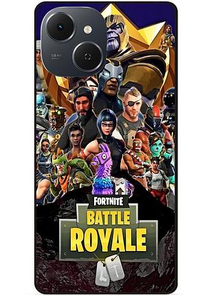 Силиконовый чехол бампер для tecno spark 40c с рисунком фортнайт fortnite