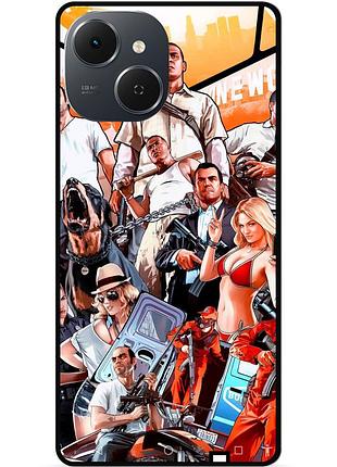 Силиконовый чехол бампер для tecno spark 40c с рисунком gta 6