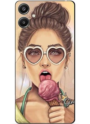 Силіконовий чохол бампер для samsung a07 з малюнком морозиво