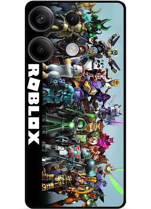 Силиконовый чехол бампер для infinix note 30 pro (x678b) с рисунком roblox роблокс
