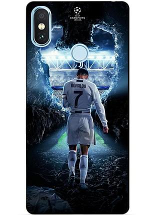 Силиконовый бампер чехол для xiaomi mi 8 с рисунком ronaldo роналдо