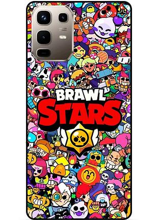 Силіконовий чохол бампер для infinix note 50 (x6858) з малюнком brawl силова ліга нокаут бравл леон ворон