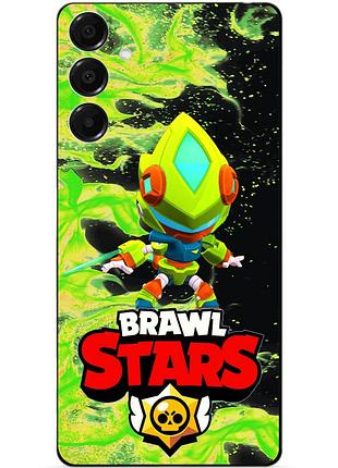 Силіконовий бампер чохол для samsung a17 з героєм бравл леон меха brawl