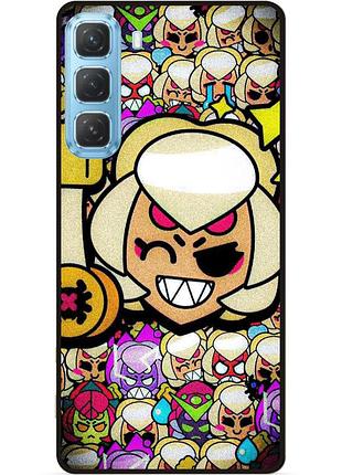 Силиконовый бампер чехол для infinix hot 60 pro plus (x6886) стикеры бравл чарли brawl