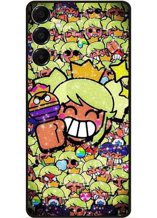Силиконовый бампер чехол для samsung a17 стикеры бравл менди brawl