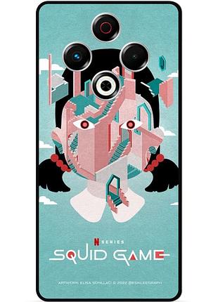 Силиконовый чехол для tecno spark 30 (kl6) с рисунком игра в кальмара squid game