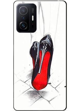 Чехол силиконовый бампер для xiaomi 11t с рисунком туфли