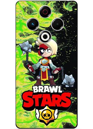 Чехол силиконовый бампер для tecno spark 30 (kl6) с героем бравл луми brawl