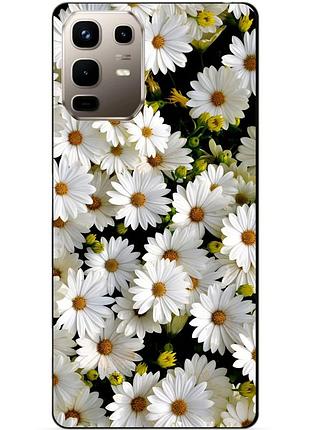 Силіконовий чохол бампер для infinix note 50 (x6858) з малюнком ромашки квіти