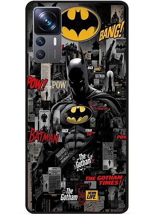 Силіконовий бампер чохол для xiaomi 12t pro з малюнком batman бэтмен