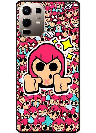 Силиконовый бампер чехол для infinix note 50 (x6858) стикеры бравл кольт brawl