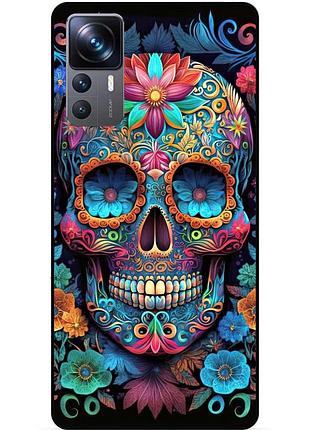 Силіконовий чохол бампер для xiaomi 12t pro з картинкою череп скелет
