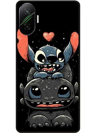 Силиконовый чехол бампер для xiaomi poco f7 с рисунком stitch стич