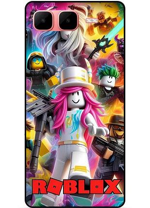 Чехол силиконовый бампер для infinix smart 10 plus с картинкой roblox роблокс