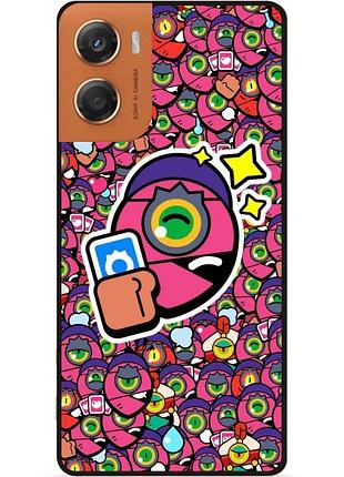 Силиконовый бампер чехол для motorola moto g06 стикеры бравл тара brawl