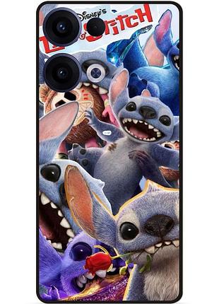 Силиконовый чехол бампер для oppo reno 13 с картинкой stitch стич