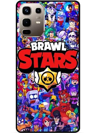 Силиконовый чехол для infinix note 50 (x6858) с картинкой бравл силовая лига нокаут леон ворон