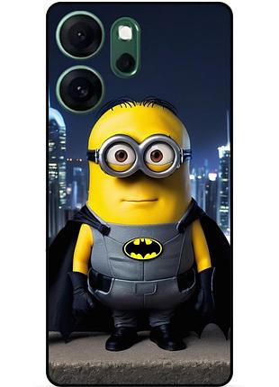 Чехол силиконовый бампер для oppo reno 14f с рисунком миньон бэтмен minion