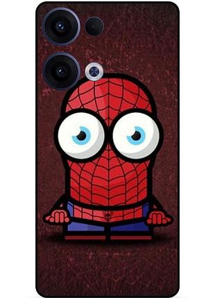 Силіконовий бампер чохол для oppo reno 13 з малюнком міньйон людина-павук spider man