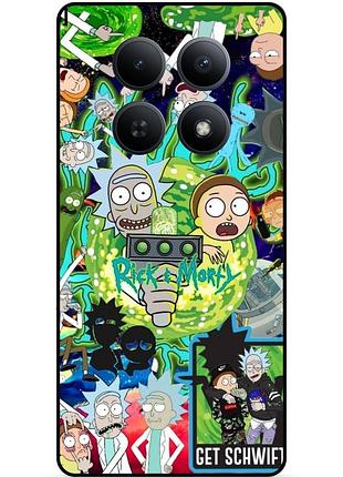 Силиконовый бампер чехол для xiaomi poco m8 5g с рисунком rick and morty рик и морти