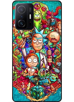 Чехол силиконовый бампер для xiaomi 11t с рисунком rick and morty рик и морти