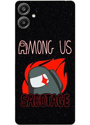 Чехол силиконовый бампер для samsung a07 с рисунком among us амонг ас саботаж