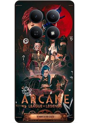 Силиконовый бампер чехол для xiaomi redmi note 15 5g аркейн arcane