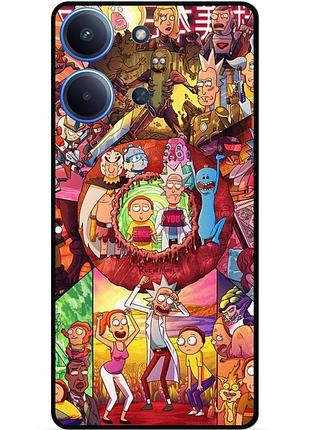 Силиконовый чехол бампер для xiaomi poco c85 с картинкой rick and morty рик и морти