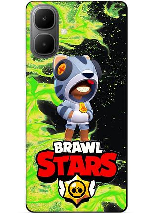 Силіконовий бампер чохол для infinix smart 10 з героєм бравл леон бродячий brawl