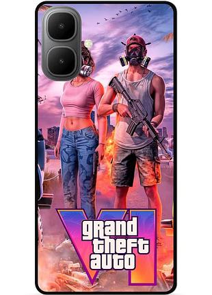 Силіконовий бампер чохол для infinix smart 10 з малюнком gta гта
