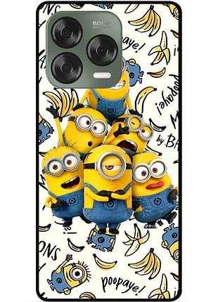 Силиконовый бампер чехол для zte nubia v70 design с рисунком minion миньоны