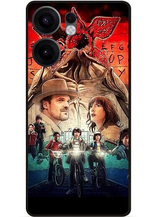 Силіконовий бампер чохол для oppo reno 13f з малюнком дивні дива stranger things