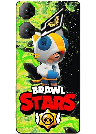Чехол силиконовый бампер для zte nubia neo 3 5g с героем бравл леон кот brawl