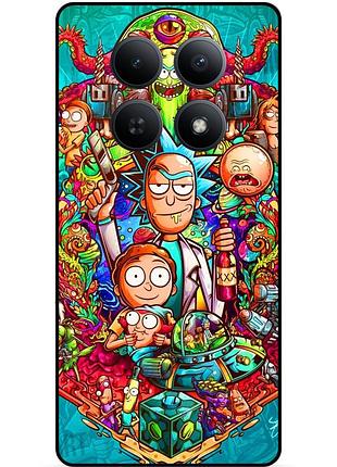 Чехол силиконовый бампер для xiaomi poco m8 pro 5g с рисунком rick and morty рик и морти