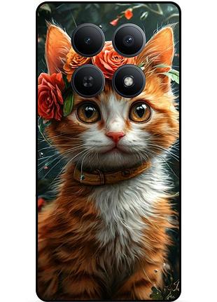Силіконовий бампер чохол для xiaomi redmi note 15 pro 5g з малюнком кошеня