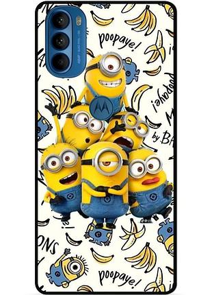 Силиконовый бампер чехол для motorola moto g31 с рисунком minion миньоны