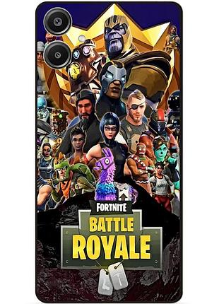 Силиконовый бампер чехол для samsung a07 с рисунком фортнайт fortnite