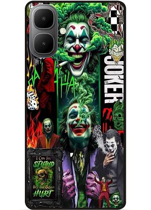 Чехол силиконовый бампер для infinix smart 10 с рисунком joker джокер харли квинн