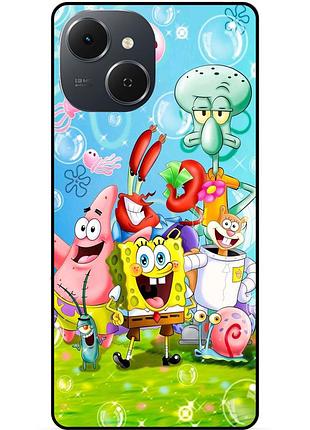 Силіконовий чохол бампер для tecno spark 40c з малюнком губка боб 8