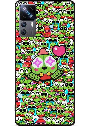 Силиконовый бампер чехол для xiaomi 12t pro стикеры бравл spike brawl