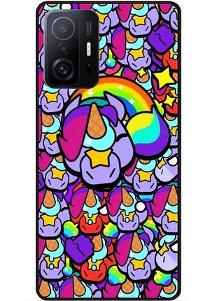 Силіконовий чохол бампер для xiaomi 11t pro стікери бравл берри brawl