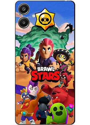 Силіконовий чохол бампер для samsung a05 з малюнком бравл силова ліга нокаут brawl леон ворон