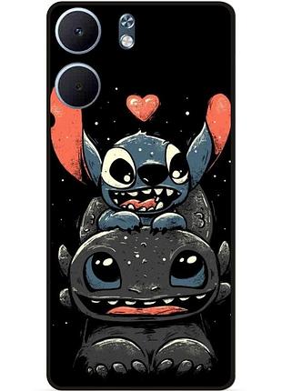 Силиконовый чехол бампер для oppo a5x с рисунком stitch стич