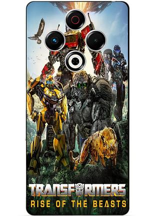Силіконовий чохол бампер для tecno spark 30 (kl6) зверобати трансформери transformers