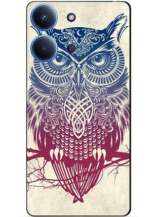 Чехол силиконовый бампер для xiaomi redmi 15c с рисунком сова